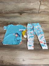 NEW Just One You 4pc Mermaids Pajama Set White/Blue sz 12m