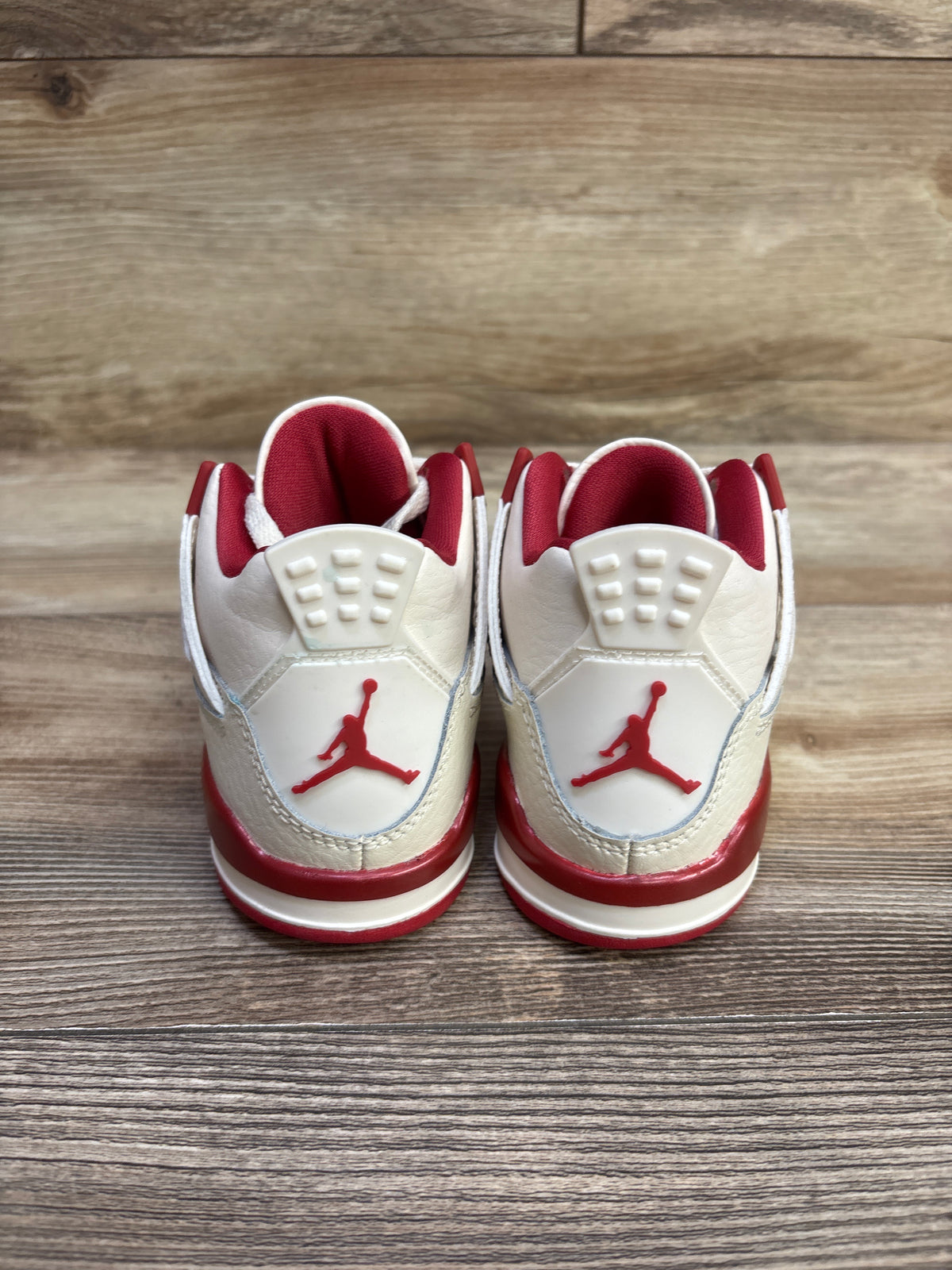 Air Jordan 4 Retro Sneakers Ivory/Sierra Red sz 11c