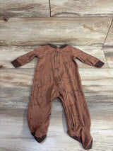Carter's Bear Print Sleeper Brown sz 6m