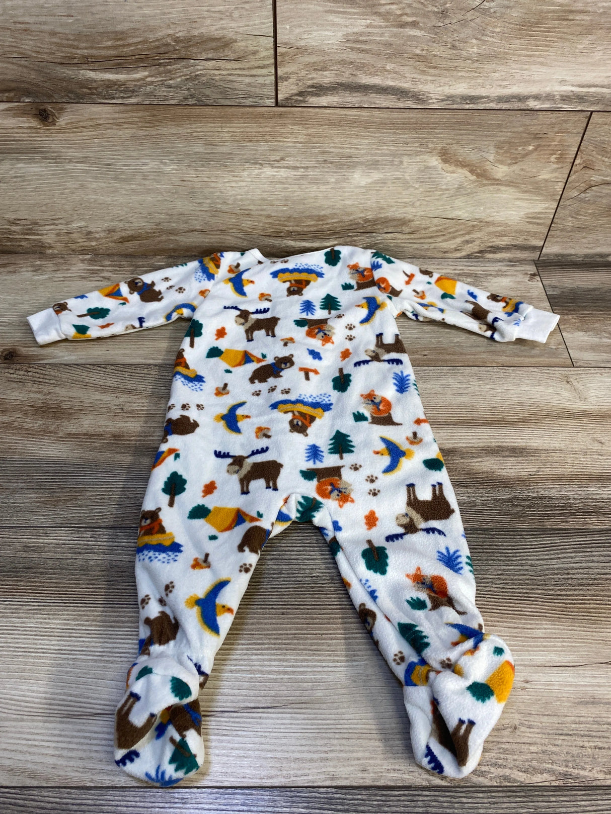 Kids Headquarters Animal Print Blanket Sleeper Ivory sz 6m