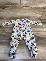 Kids Headquarters Animal Print Blanket Sleeper Ivory sz 6m