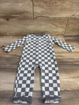 Cat & Jack Checker Waffle Knit Coverall Grey sz 18m