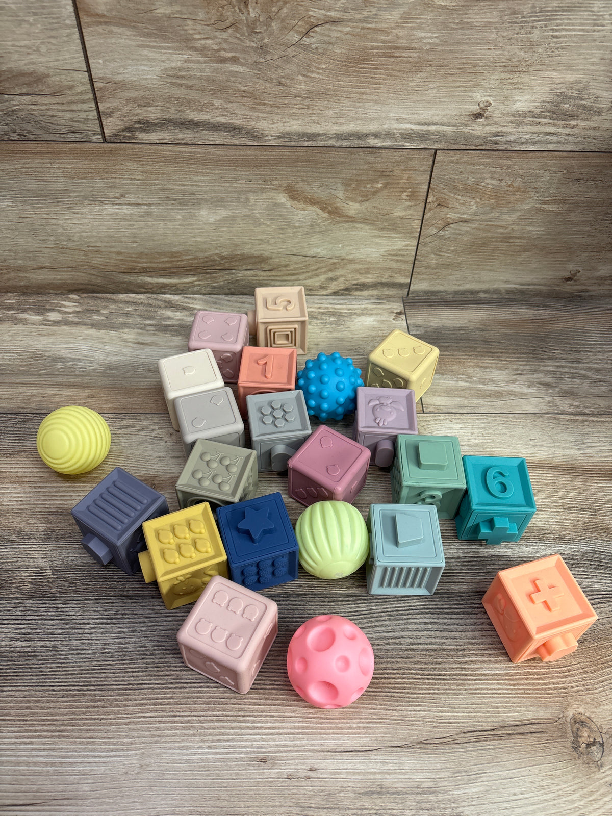 SpringFlower 3-in-1 Soft Silicone Montessori Blocks & Balls