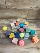 SpringFlower 3-in-1 Soft Silicone Montessori Blocks & Balls