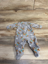 Simple Joys Reindeer Christmas Blanket Sleeper Grey sz 0-3m