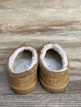 Suede Faux Fur Lined Clogs Brown sz 8c