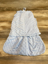 Halo Minky Dot SleepSack Swaddle Blue sz Newborn