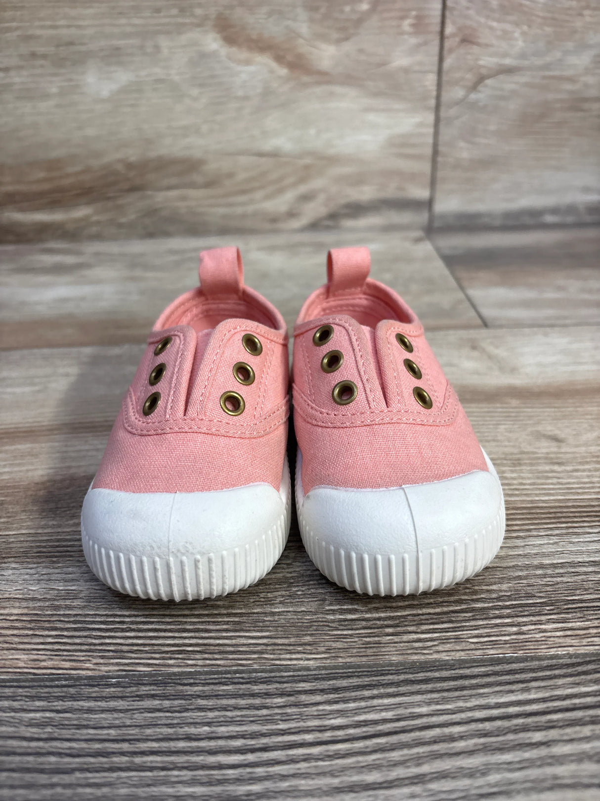 H&M Bump Toe Canvas Sneakers, Coral sz 4/5c