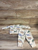 Just One You 2pc Dinosaur Pullover Sweatshirt & Bottoms Set Beige sz 9m