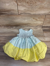 Baby Gap Mixed Media Bubble Dress Blue sz 18-24m