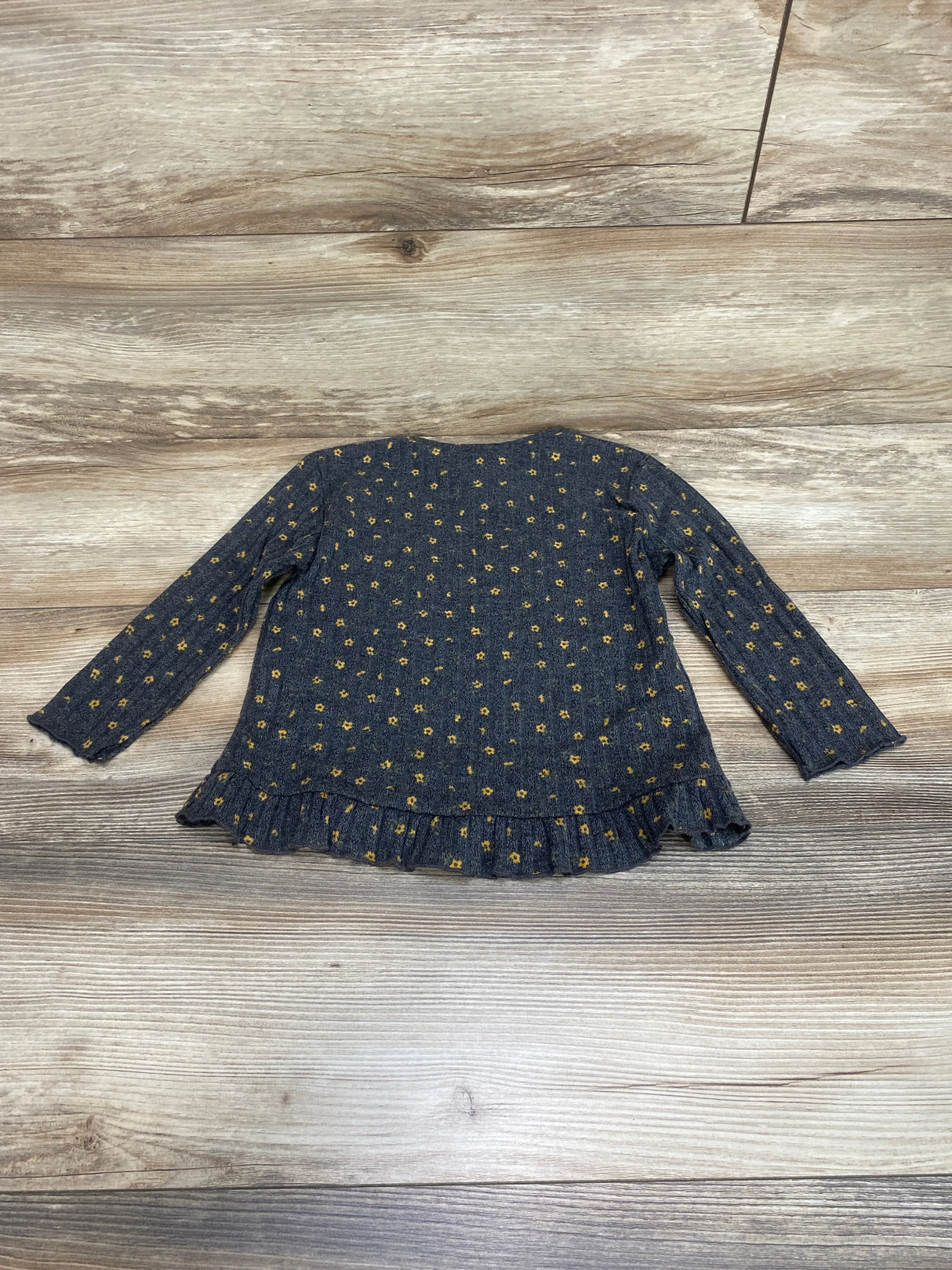 Zara Floral Peplum Shirt Grey sz 18-24m