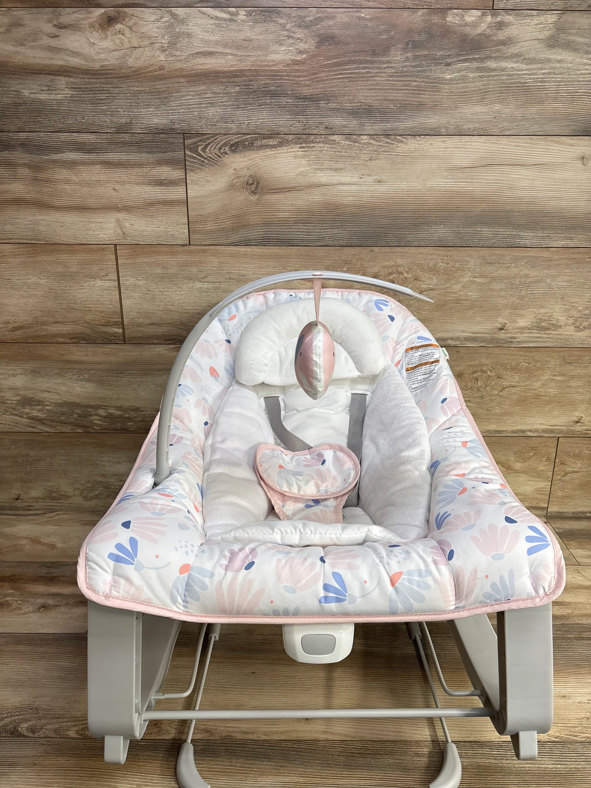 Ingenuity Keep Cozy 3-in-1 Grow with Me Baby Bouncer, Rocker & Toddler Seat Pink Burst