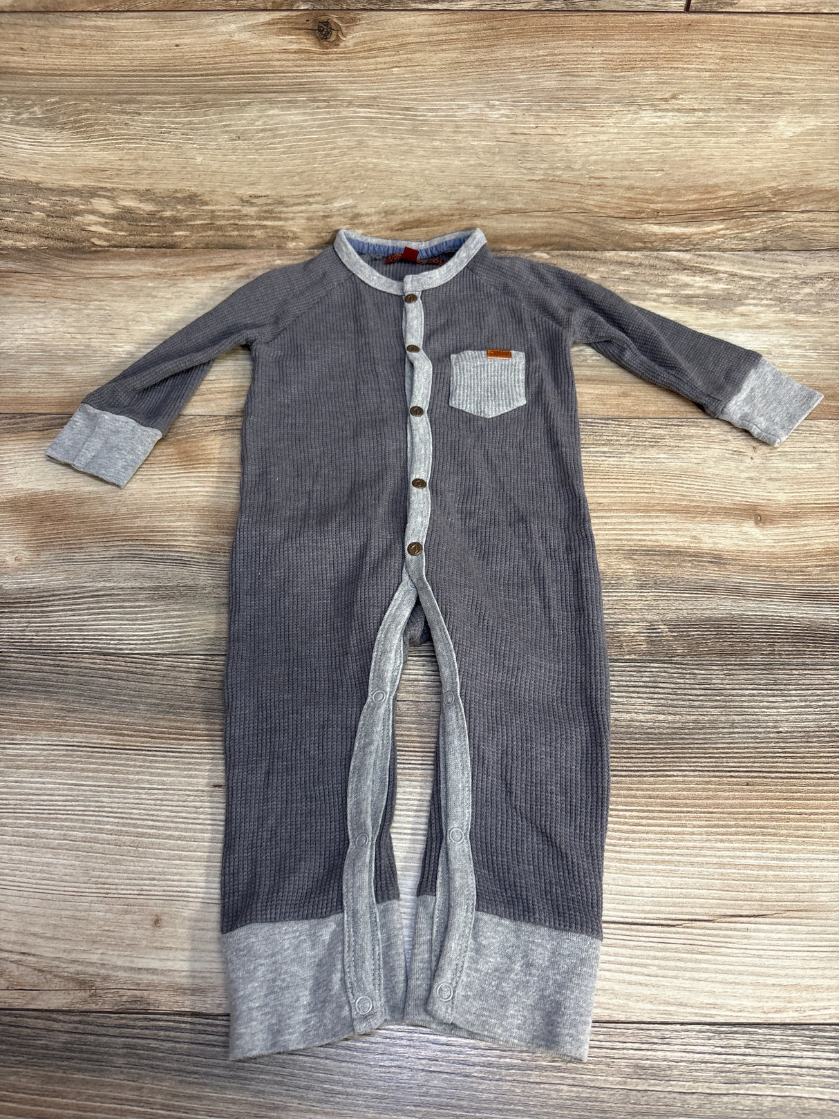 7 For All Mankind Thermal Coverall Grey sz 6-9m - Me n Mommy To Be