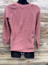 Old Navy Maternity Oversized Cozy Waffle Henley Top in Deep Rose sz Small