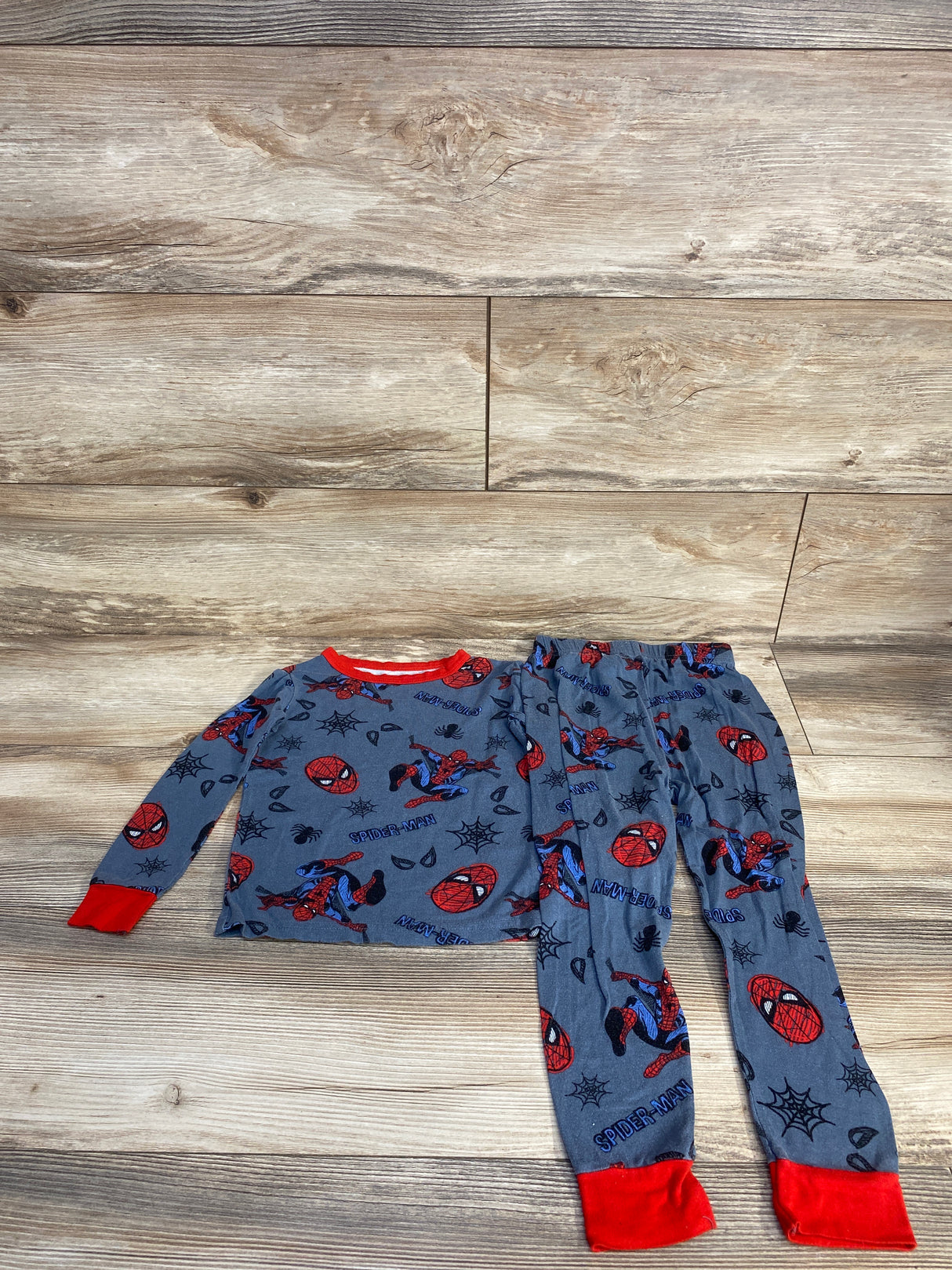 Marvel Spiderman 2pc Pajama Set Grey sz 5T