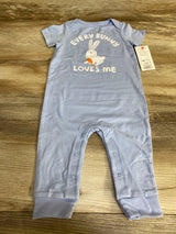 NEW Cat & Jack Every Bunny Loves Me Romper Blue sz 3-6m