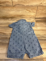 Carter's Chambray Polo Shortie Romper Blue sz 18m