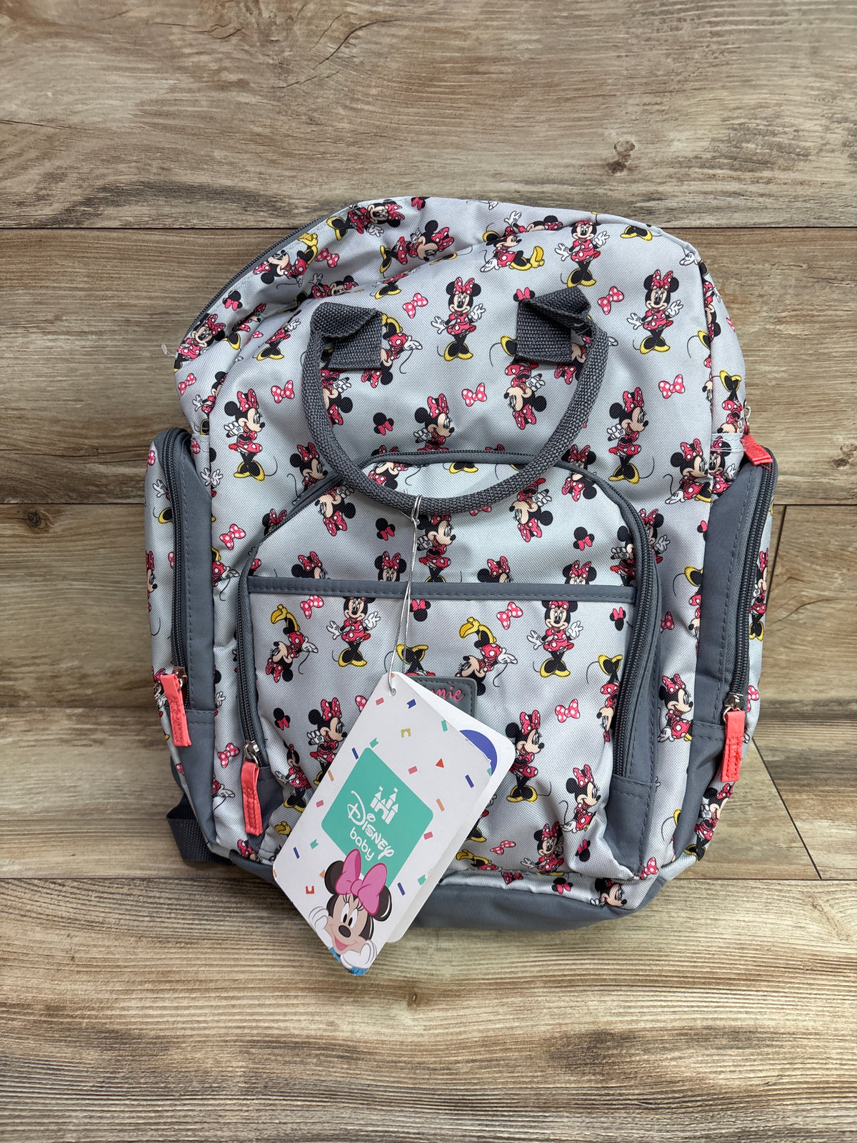 NEW Disney Baby Minnie Mouse Diaper Bag with Changing Pad & Wet Pocket