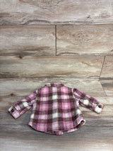 Old Navy Plaid Button Up Shacket Pink sz 3-6m