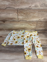 Jessica Simpson 2pc Floral Pajama Set White sz 2T