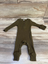 Ribbed Henley Coverall Green sz 0-3m