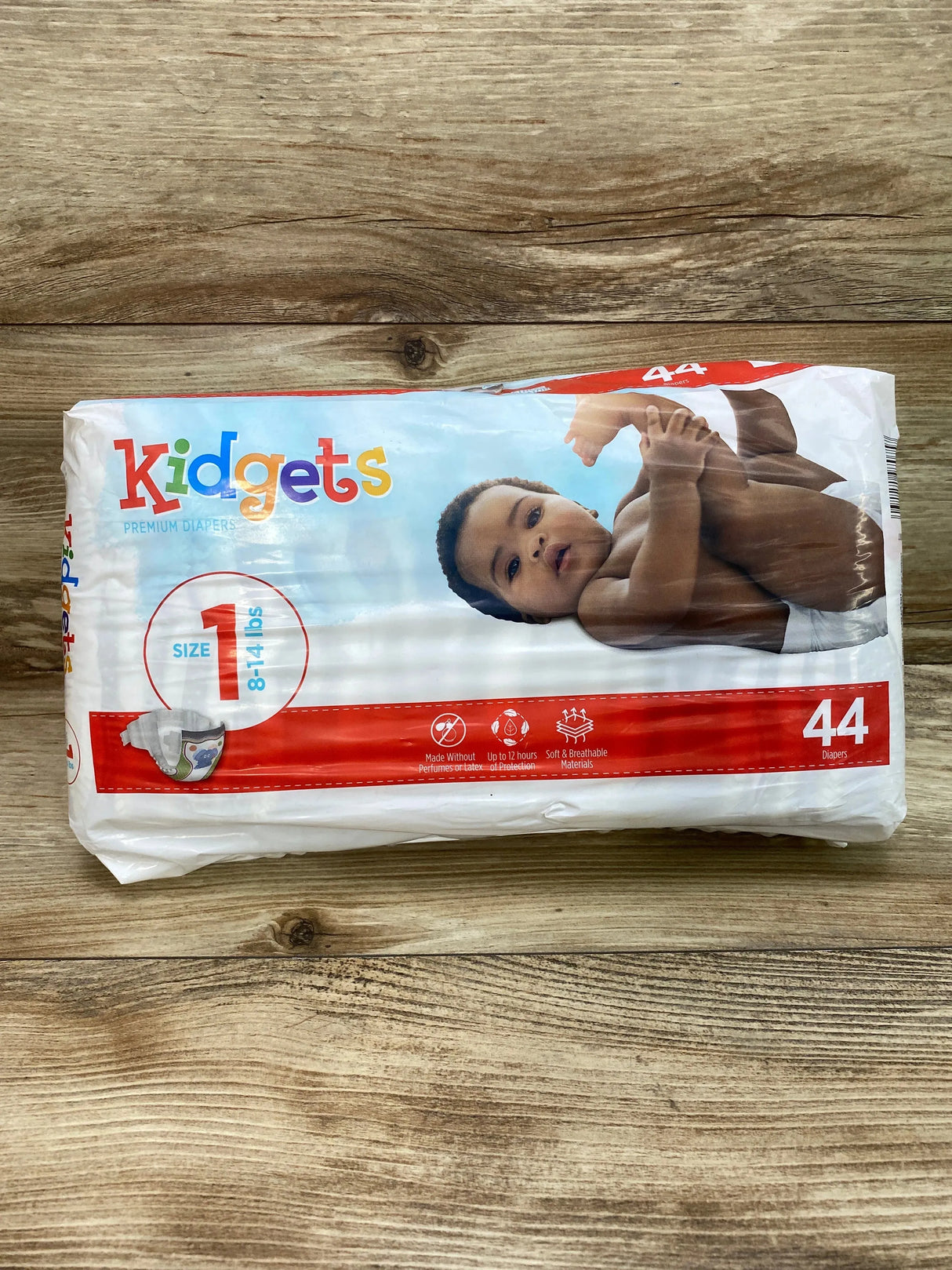 NEW Kidgets Premium Diapers, 44-ct. Size 1