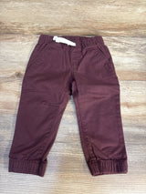 Cat & Jack Drawstring Joggers Maroon sz 18m