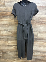 Latched Mama V-Neck Nursing Jumpsuit Charcoal sz Large