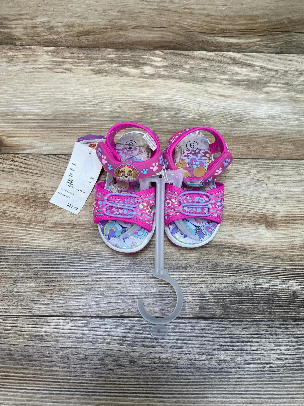 NEW Paw Patrol Adventure Ankle Strap Sandals Pink sz 7c - Me 'n Mommy To Be