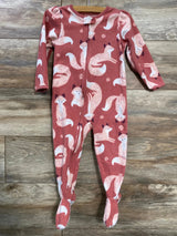 Just One You Fox Print Blanket Sleeper Pink sz 2T