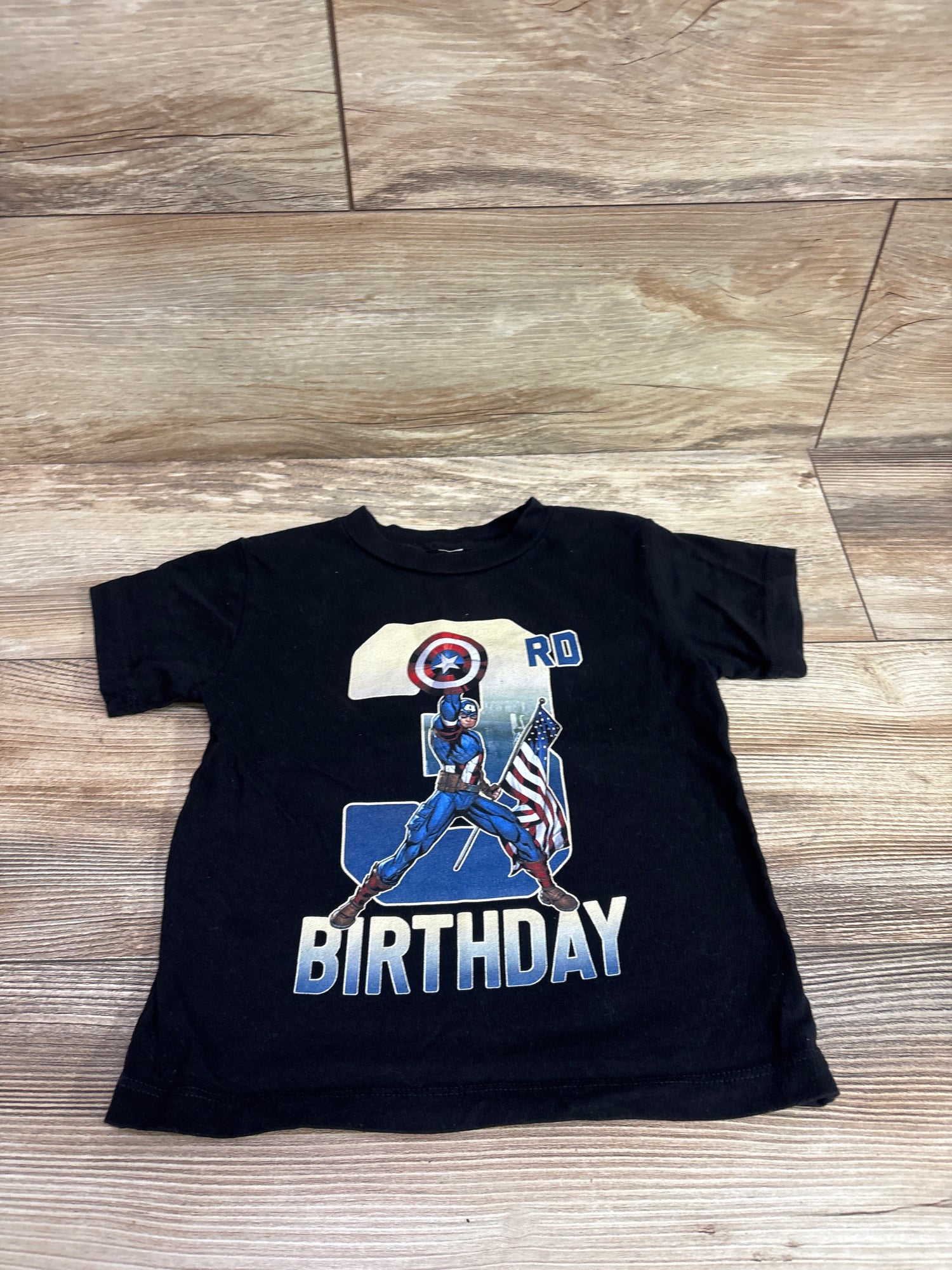 Bella + Canvas Marvel 3rd Birthday Shirt Black sz 3T
