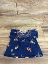 Oshkosh Floral Short Sleeve Blouse Blue sz 4T