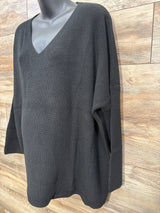 NWOT Gap Maternity V-Neck Sweater in True Black sz Large
