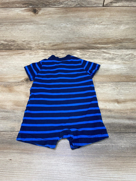 Simple Joys Striped Henley Shortie Romper Blue sz 0-3m - Me 'n Mommy To Be