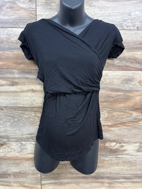 Old Navy Maternity Cross Front Nursing Shirt Black sz Small - Me n Mommy To Be