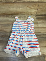 NEW Barbie Striped Terry Cloth Cherry Tank Romper White sz 3T