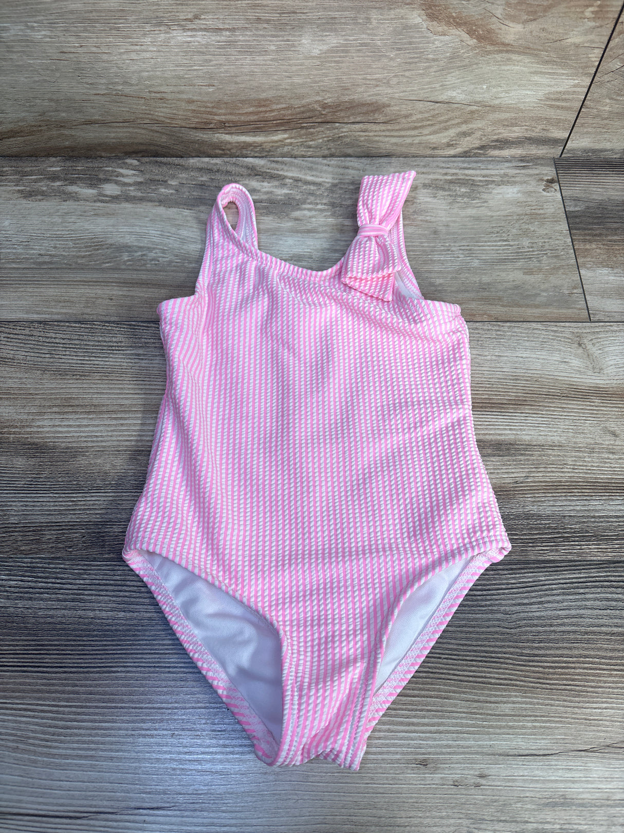 Cat & Jack 1pc Striped Swimsuit Pink sz 4T