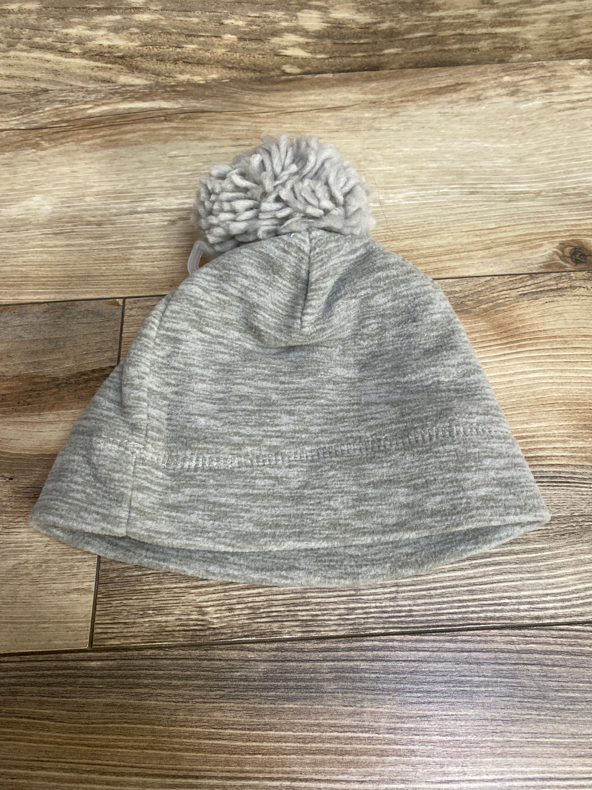NEW Cat & Jack Fleece Pom Pom Beanie Grey sz 2T-5T
