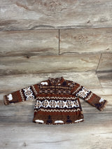 Children's Place Microfleece Half Zip Pullover Brown Bear sz 12-18m