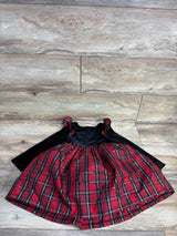NEW Pippa & Julie Velvet Plaid Dress Black sz 3T