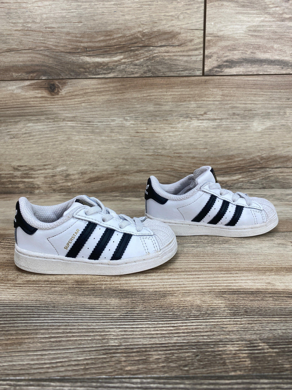 Adidas White Superstar Sneakers sz 6c - Me 'n Mommy To Be