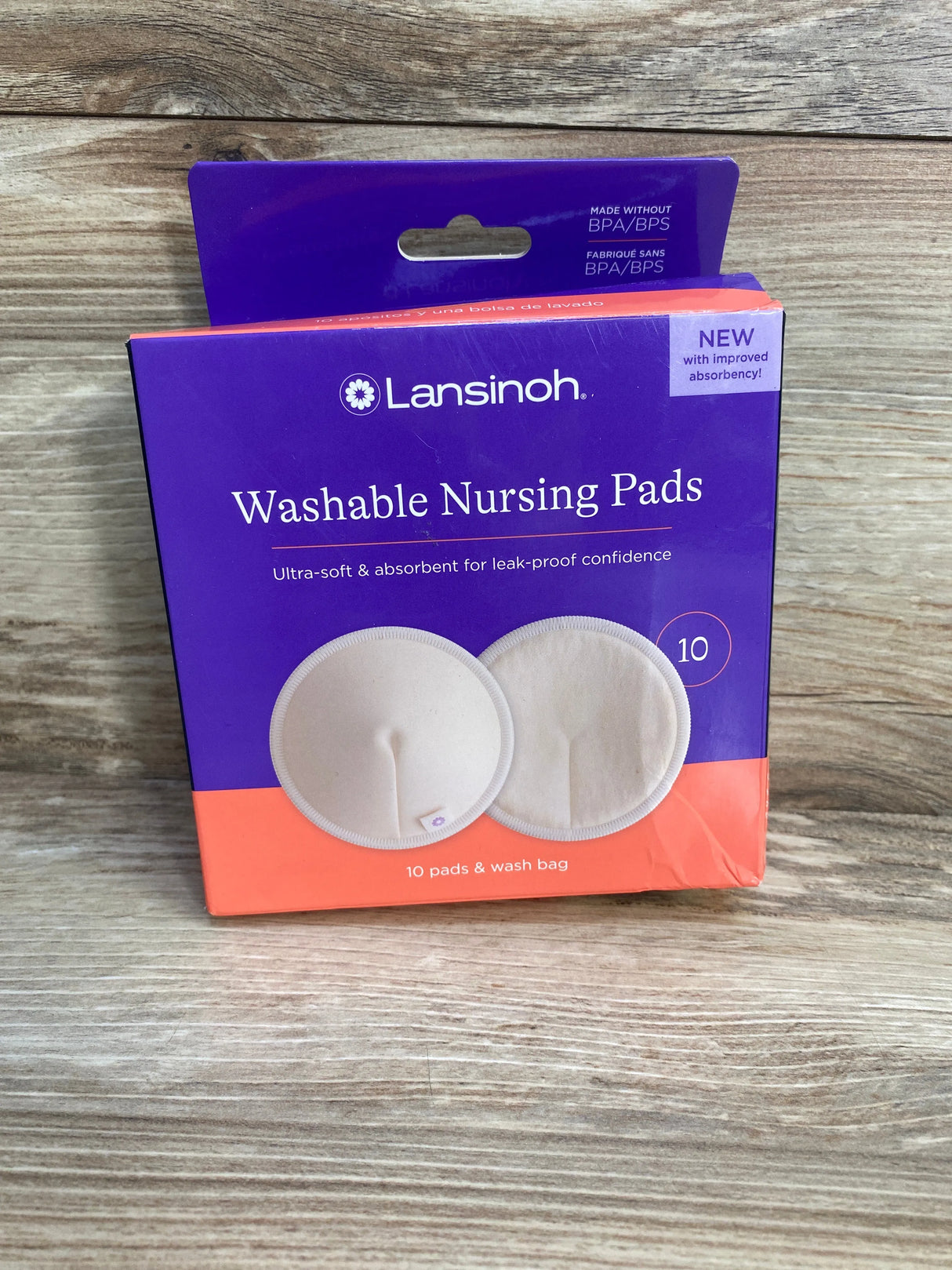 NEW Lansinoh Washable Nursing Pads, 10ct