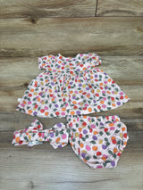 Milkberry 3pc Bamboo Dress Set Pink sz 0-3m