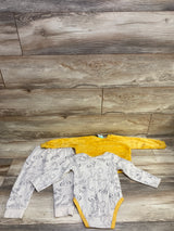 Disney Baby 3pc The Lion King Plush Sweatshirt, Bodysuit, & Joggers Yellow sz 24m