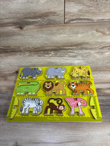 Melissa & Doug Stacking Wooden Chunky Puzzle - Zoo Animals 11pc