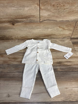 NEW Carter's 2pc Button Front Cardigan & Pants Set White sz 9m