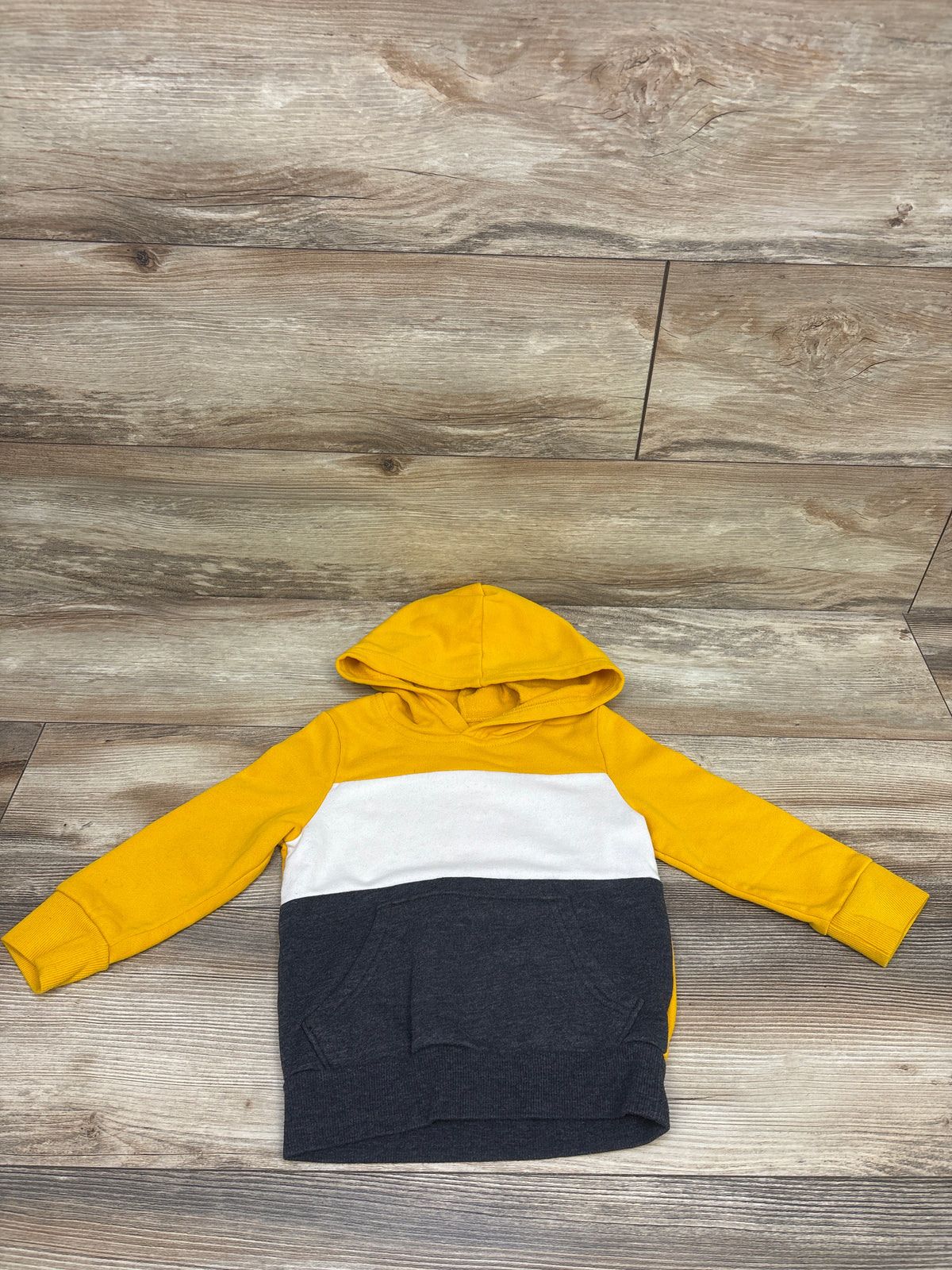Jumping Beans Pullover Hooded Sweatshirt Yellow sz 2T