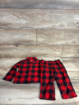 Carter's Buffalo Plaid Coat Style Pajama Set Red sz 2T