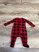 Old Navy Buffalo Print Sleeper Red sz 0-3m