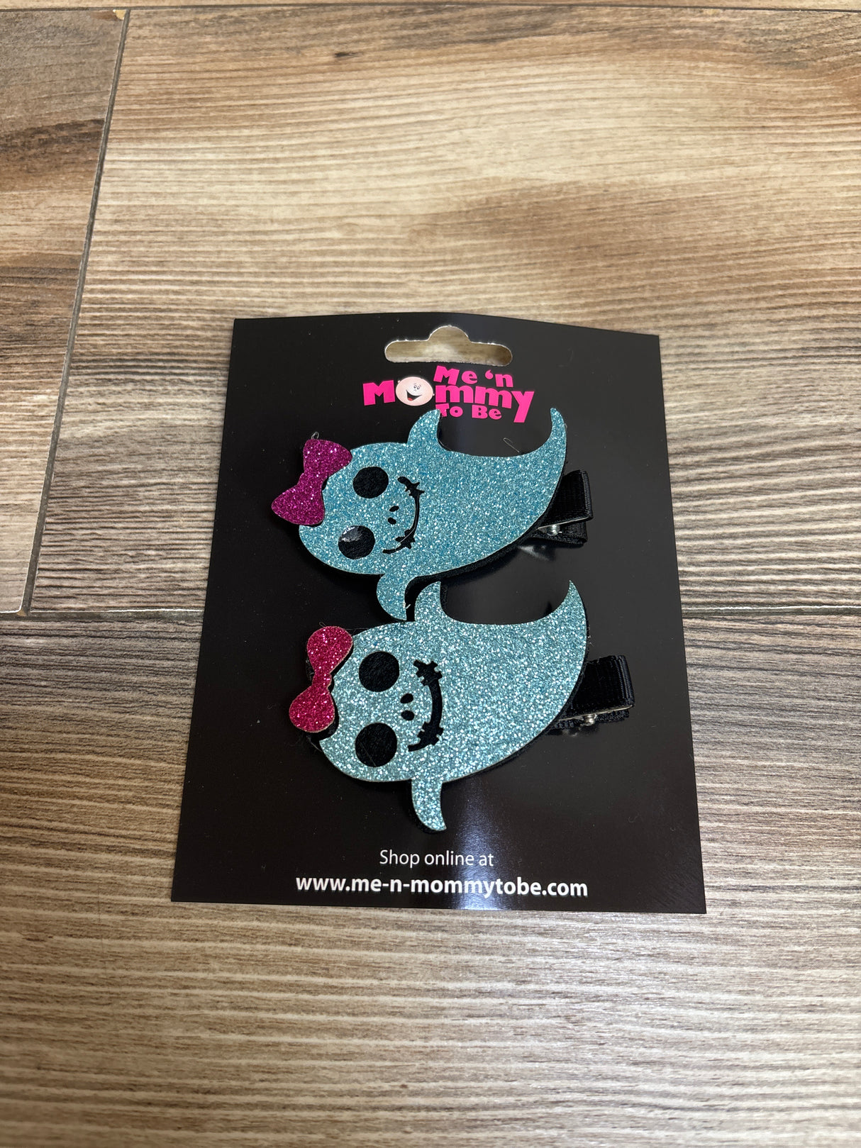 NEW Glitter Ghost Hair Clips 2pk